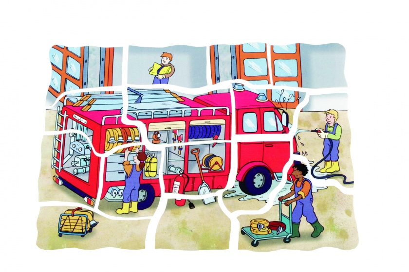 lagenpuzzel brandweer 58 stukjes - Afbeelding 2