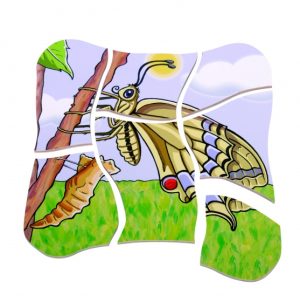 lagenpuzzel vlinder 28 stukjes - Afbeelding 3