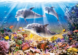 legpuzzel Dolphins Underwater 500 stukjes - Afbeelding 2