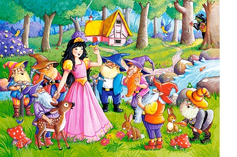 legpuzzel Snow White and the seven dwarfs 60 stukjes - Afbeelding 2