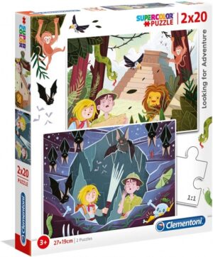Clementoni legpuzzel Adventure 20 stukjes 2 stuks