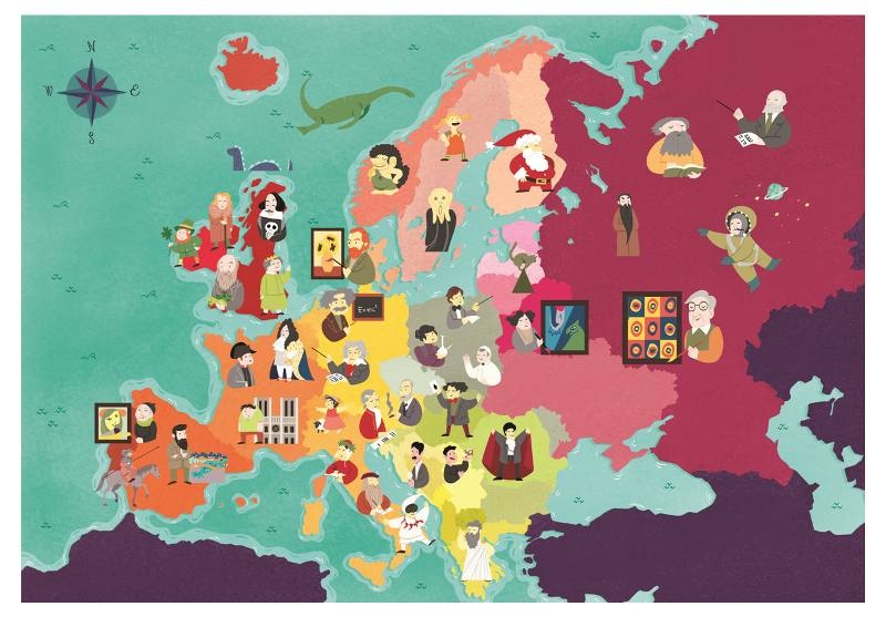 legpuzzel Exploring Maps: Beroemdheden 250 stukjes - Afbeelding 2