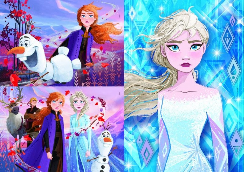 legpuzzel Frozen 2 48 stukjes 3 stuks - Afbeelding 2
