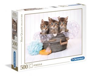 legpuzzel High Quality - Kittens and soap 500 stukjes