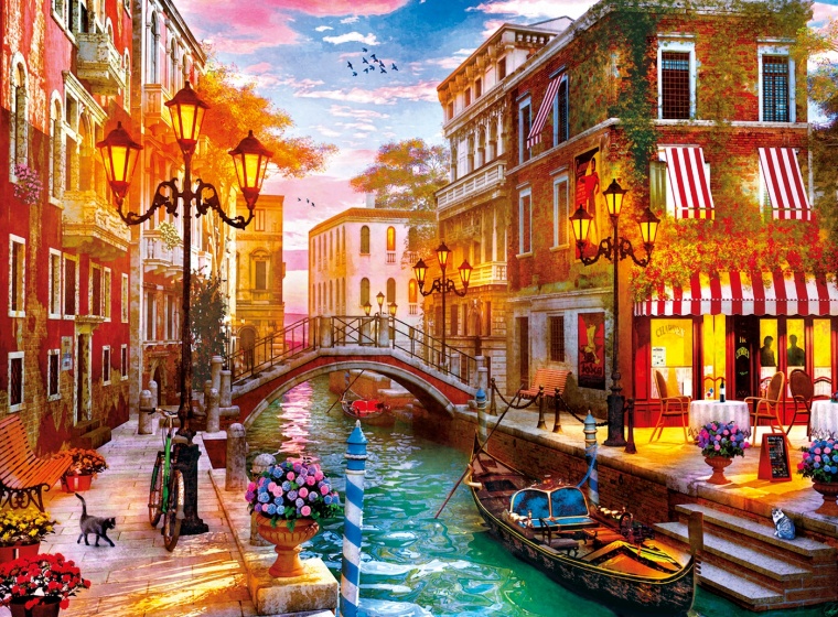 legpuzzel High Quality - Sunset over Venice 500 stukjes - Afbeelding 2