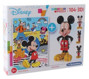legpuzzel met bouwpakket Mickey Mouse 104 stukjes