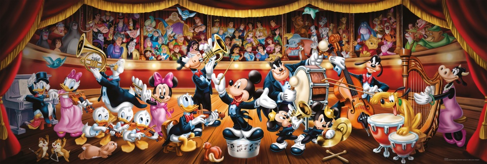puzzel Panorama Disney orkest 1000 stukjes - Afbeelding 2