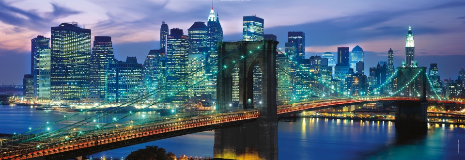 puzzel Panorama NY Brooklyn Bridge 1000 stukjes - Afbeelding 2