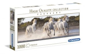 puzzel Panorama rennende paarden 1000 stukjes