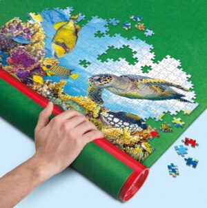 puzzelmat 105 x 78 cm groen/rood - Afbeelding 2