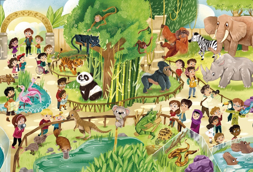 supercolor dierentuin legpuzzel 24 stukjes - Afbeelding 2