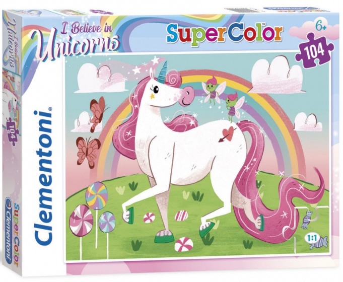 supercolor puzzel eenhoorn 104 stukjes (27106)