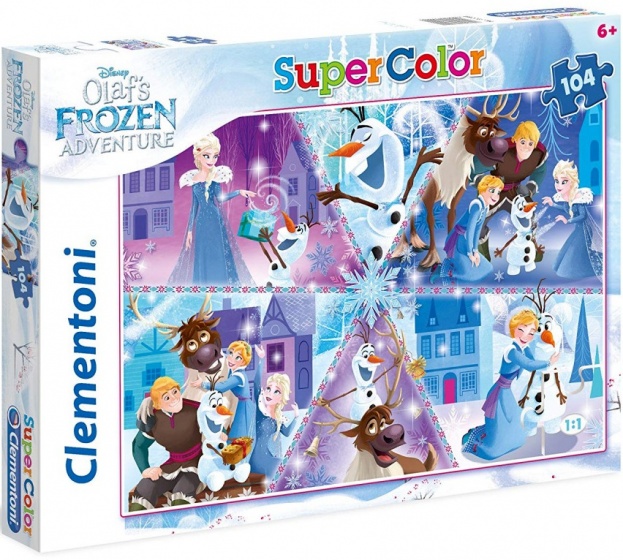supercolor puzzel Olaf's Frozen Adventure 104 stukjes
