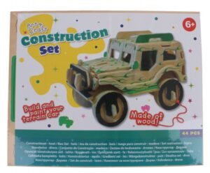 bouwpakket hout jeep 44-delig