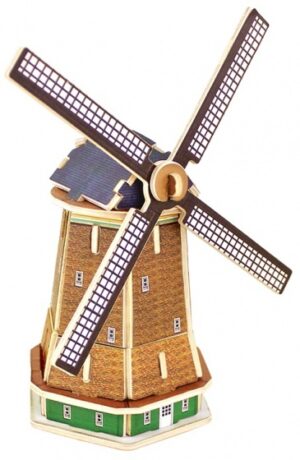 3D-puzzel Molen hout 12 cm 36-delig