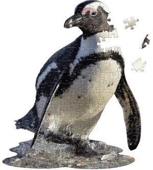 puzzel  pinguïn zwart/wit 110 stukjes