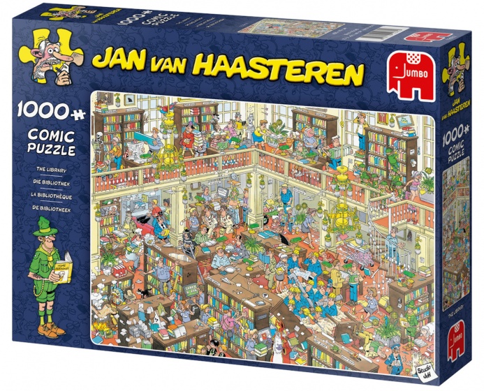 Jan van Haasteren de bibliotheek legpuzzel 1000 stukjes - Afbeelding 2
