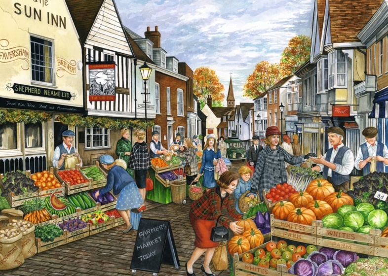 legpuzzel Falcon Seasons In The Village 4 x 1000 stukjes - Afbeelding 4