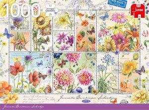 legpuzzel Flower Stamps, Summer Flowers 1000 stukjes - Afbeelding 3