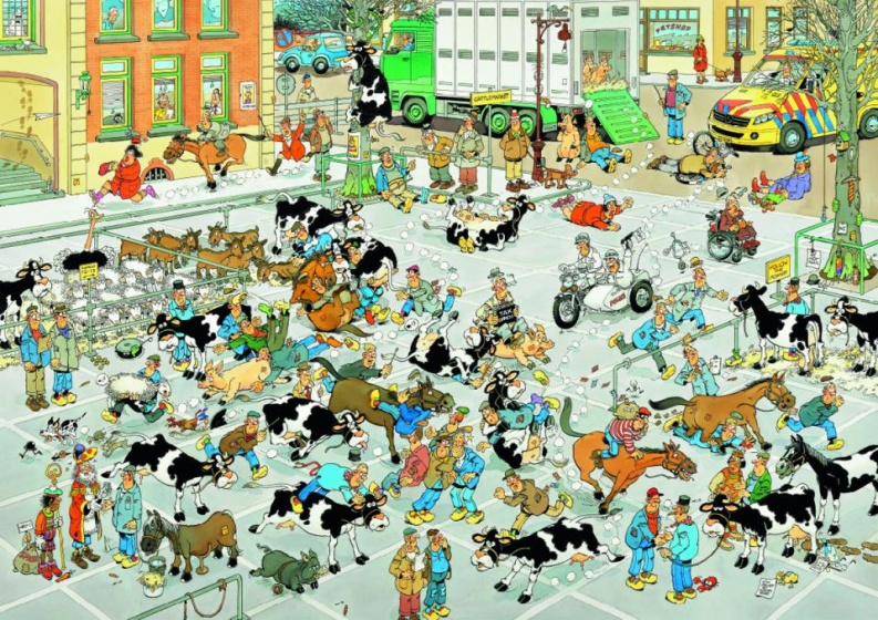 legpuzzel Jan van Haasteren The Cattle Market 1000 stukjes - Afbeelding 2
