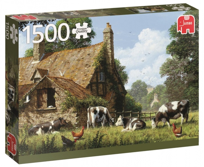 PC Koeien bij de Boerderij legpuzzel 1500 stukjes