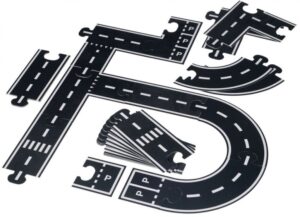 vloerpuzzel snelweg/spoorweg 6 meter zwart 23-delig - Afbeelding 3