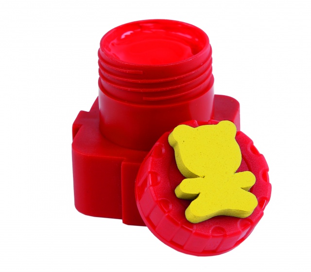 vingerverfset met stempels in puzzelvorm 8 stuks - Afbeelding 2