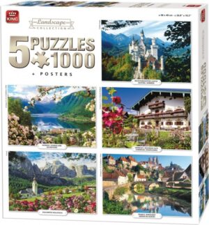 legpuzzel Landscape Collection 5 puzzels 1000 stukjes