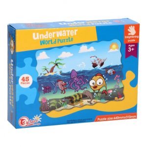 vloerpuzzel Underwater World 44 x 31 cm 45-delig multicolor