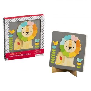lagenpuzzel leeuw 20 cm 5-delig multicolor - Afbeelding 3