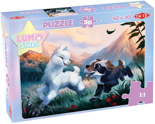 kinderpuzzel Lumo Stars lama en puppy 56 stukjes