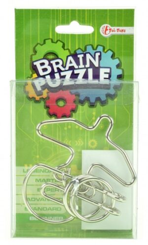 Brain Puzzle hersenkraker beginner zilver/groen