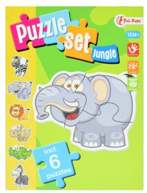 jungle puzzelset incl 6 puzzels