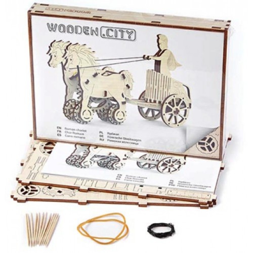 Houten 3D-puzzel Romeinse strijdwagen - Afbeelding 3