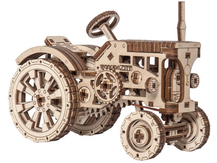 Houten 3D-puzzel tractor