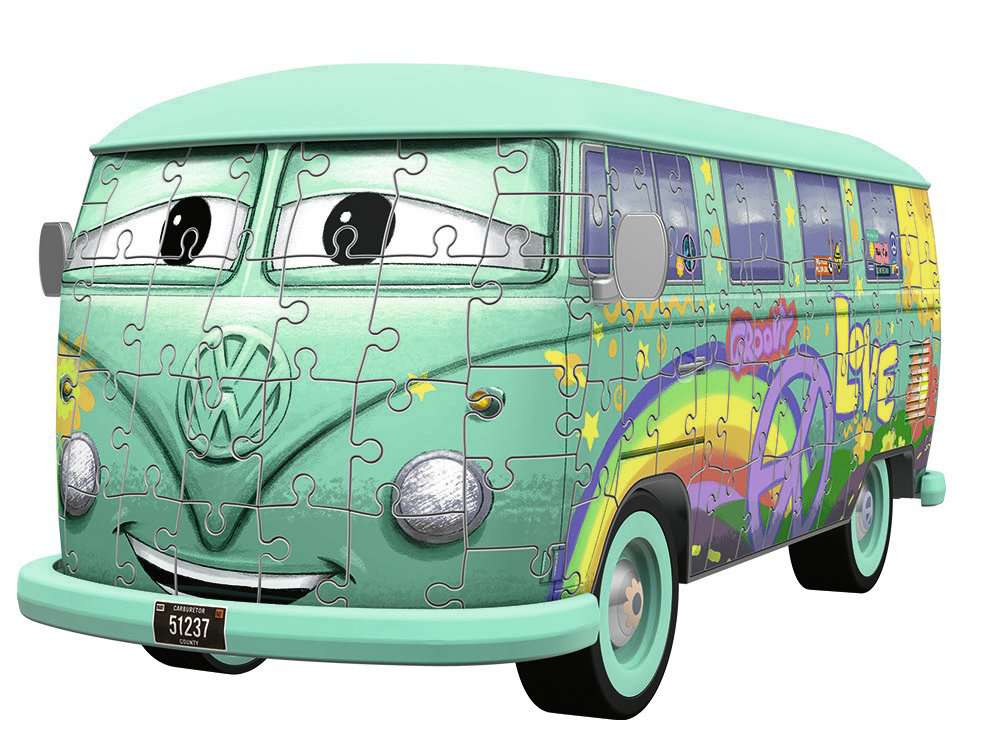 Volkswagen bus T1 Pixar Cars - Gek op Puzzels